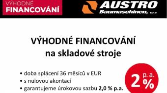 Výhodné financování s garantovaným úrokem pouze 2% p.a.