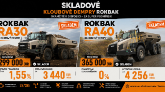 Skladové kloubové dempry ROKBAK za mimořádných podmínek