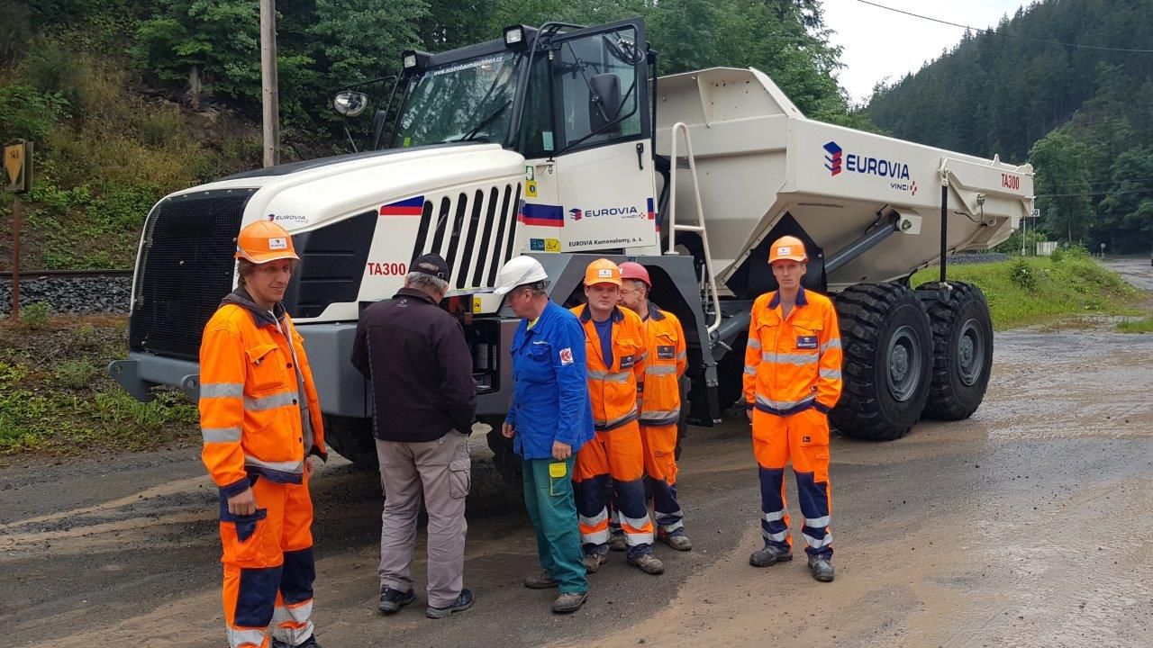 TEREX TA300 articulated dumper in EUROVIA Kamenolomy TEREX TA300 articulated dumper in EUROVIA Kamenolomy